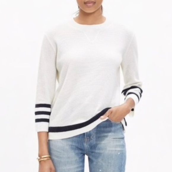 Madewell Mapbook Waffle Knit Pullover Sweater XS - Picture 3 of 8